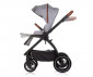 Комбинирана количка с обръщаща се седалка за новородени бебета и деца до 22кг Chipolino Престиж 3в1, облачно сиво KKPRS02502CL thumb 9