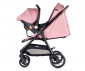 Сгъваема лятна комбинирана бебешка количка за новородени с тегло до 22 кг. с покривало и столче Chipolino Ултера 2в1, розова LKULS02506PM thumb 7