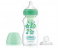 Бебешко преходно пластмасово шише за хранене Dr.Browns Wide-Neck Options+, 270 мл, зелени звезди 72239317389 thumb 2