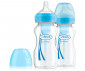 Бебешко пластмасово шише за мляко и вода Dr. Brown's Options+ РР, 270 мл, 2 броя, синьо 72239318256 thumb 2