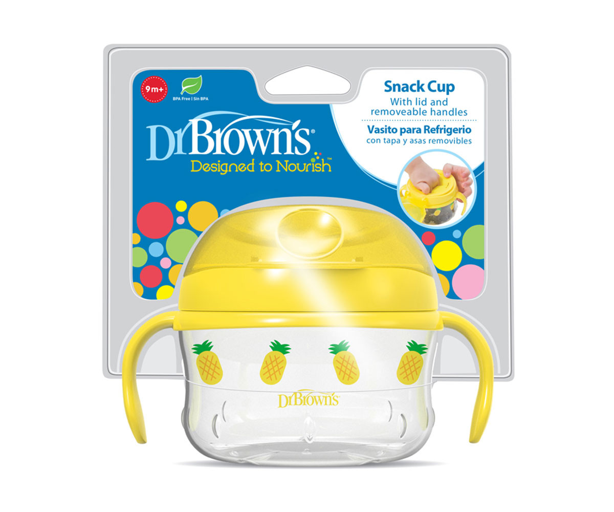 Бебешка купа за закуска с дръжки Dr.Browns TF118-INTL, жълта