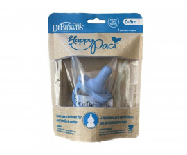 Ортодонтска силиконова залъгалка Dr.Browns Happy Paci, 0-6м, етап 1, синя PS11008-INTL