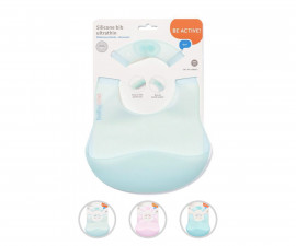 Бебешки силиконов лигавник с джобче за храна Babyono, асортимент 1598