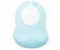 Бебешки силиконов лигавник с джобче за храна Babyono, тюркоаз 1598/03 thumb 2