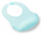 Бебешки силиконов лигавник с джобче за храна Babyono, тюркоаз 1598/03 thumb 4