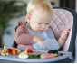 Бебешки силиконов лигавник с джобче за храна Babyono, тюркоаз 1598/03 thumb 7
