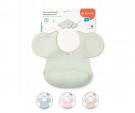Бебешки силиконов лигавник с джобче за храна Babyono, асортимент 1639