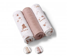 Комплект пелени за бебе от бамбук Babyono, 3 броя, асортимент 397