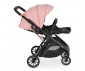 Комбинирана бебешка количка с обръщаща се седалка за деца до 22кг с включени адаптори за столче/кошница за кола Moni Bingo, Pink icing 112033 thumb 6