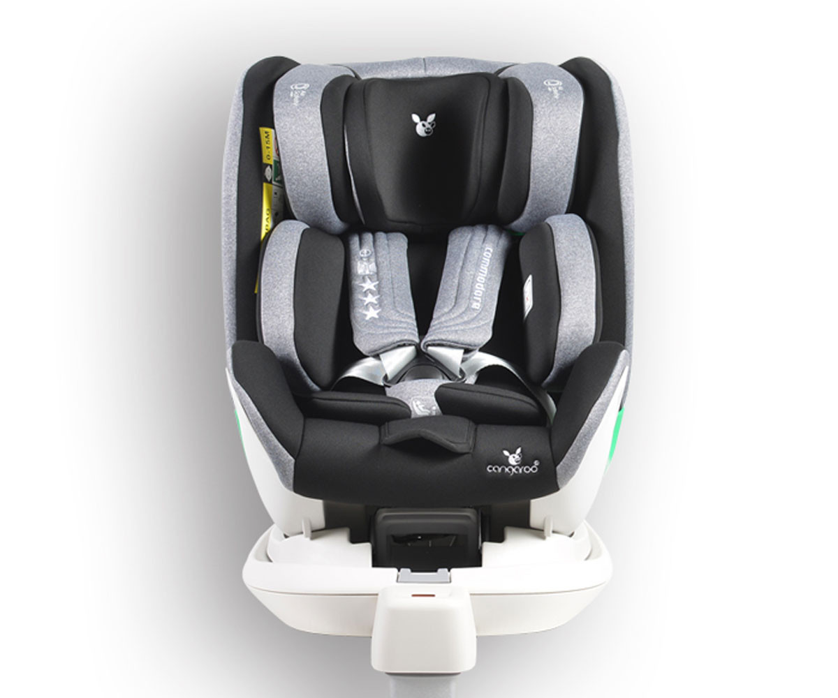 Столче за кола за новородено бебе с тегло до 18кг. Cangaroo Commodore, тъмно сиво 108210
