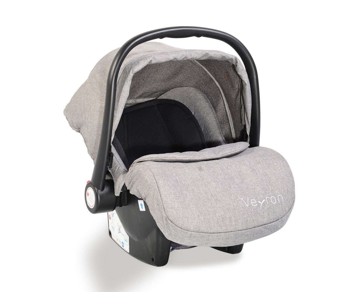 Бебешко столче/кошница за автомобил за новородени бебета с тегло до 13кг. Cangaroo Veyron, светло сиво 106957