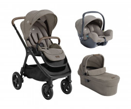Комбинирана бебешка количка с обръщаща се седалка за деца до 22кг с включени адаптори за столче/кошница за кола Joie Finiti 3в1, Maple 5056080622569