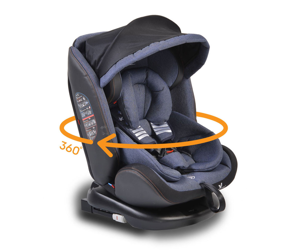 Столче за кола за новородено бебе с тегло до 36кг. Cangaroo Pilot, деним 2019 107525
