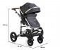 Комбинирана бебешка количка с обръщаща се седалка за деца до 15кг с включена чанта Moni Gala Premium, Crystals 107254 thumb 2
