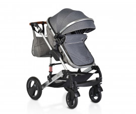 Комбинирана бебешка количка с обръщаща се седалка за деца до 15кг с включена чанта Moni Gala Premium, Panther 107255