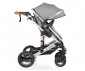 Комбинирана бебешка количка с обръщаща се седалка за деца до 15кг с включена чанта Moni Gala, тъмно сива 106977 thumb 3