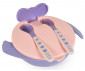Бебешки комплект за хранене купа с лъжица и вилица Cangaroo Jelly, розов F1730 110046 thumb 5