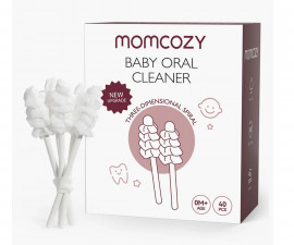 Momcozy - Памучни тампони за бебешки език за еднократна употреба, 40 броя 0602835182571