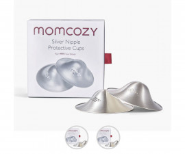 Протектори от сребро за зърна Momcozy, 2 броя, асортимент