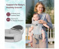Ергономична раница за носене на новородено бебе до 3 години Momcozy Air Mesh, Grey 0810184058700 thumb 5