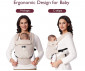 Ергономична раница за носене на бебе от 3 месеца до 2 години Momcozy PureHug, бежова 0810123507108 thumb 2
