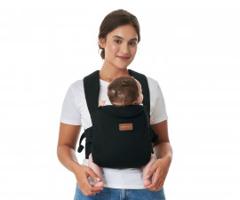 Ергономична раница за носене на новородено бебе до 1 година Momcozy WeeSnug, Black 0840506403048