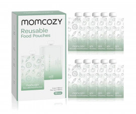 Momcozy - Торбичка-Пауч за храна за многократна употреба 150 мл, 10 броя 0810184054641