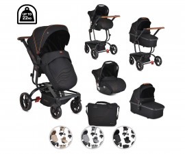 омбинирана количка с обръщаща се седалка за новородени бебета и деца до 22кг Cangaroo Ellada 3в1, асортимент 108366