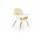 Дървено детско столче за хранене Cangaroo Gelato 2-в-1, бежово 110751 thumb 2