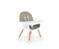 Дървено детско столче за хранене Cangaroo Gelato 2-в-1, сиво 110753 thumb 3