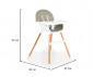 Дървено детско столче за хранене Cangaroo Gelato 2-в-1, сиво 110753 thumb 8