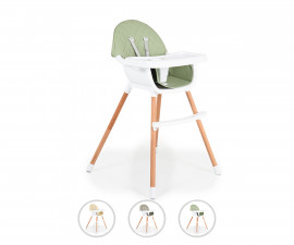 Дървено детско столче за хранене Cangaroo Gelato 2-в-1, асортимент