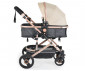 Комбинирана количка с обръщаща се седалка за новородени бебета и деца до 15кг Moni Ciara, бежовa с черно 110748 thumb 3