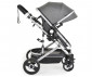 Комбинирана количка с обръщаща се седалка за новородени бебета и деца до 15кг Moni Ciara, сивa с черно 110749 thumb 14