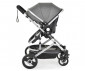 Комбинирана количка с обръщаща се седалка за новородени бебета и деца до 15кг Moni Ciara, сивa с черно 110749 thumb 16