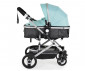 Комбинирана количка с обръщаща се седалка за новородени бебета и деца до 15кг Moni Ciara, тюркоаз с черно 110750 thumb 3