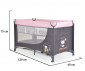 Детска преносима кошара на 2 нива за спане и игра Moni Tommy, розова 110184 thumb 2