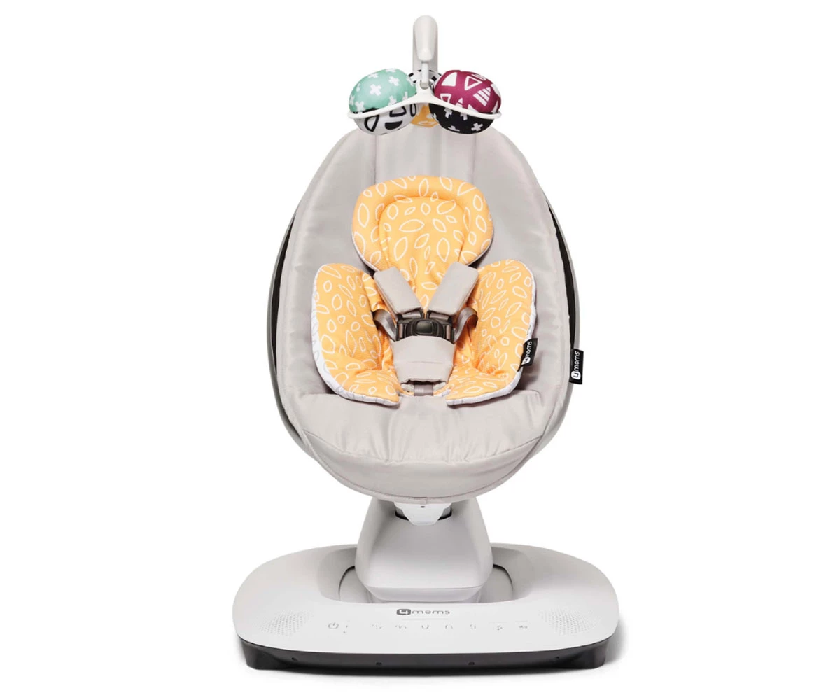 Подложка за новородeно Newborn за mamaRoo 5.0 Mesh, жълта/мрежа 4MOMS 2001178 4