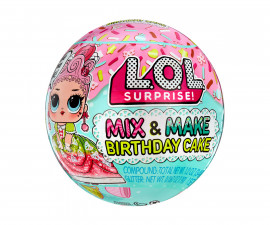 MGA 593140 - Малка кукла в сфера L.O.L. Surprise - Mix & Make Birthday Cake: Kукли с роклички като тортички