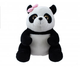 Плюшена играчка Аврора - Панда с розова панделка, 39 см 180183A