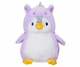 Плюшена играчка Аврора - Пингвин в лилав костюм на еднорог, 21см 200417H