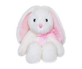 Малка плюшена играчка Аврора - Кремаво зайче с панделка, 20 см 170962B