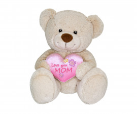 Малка плюшена играчка Аврора - Мече със сърце, 23 см 191397A