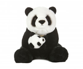 Голяма плюшена играчка Аврора - Мама и бебе панда, 30 см 111366A