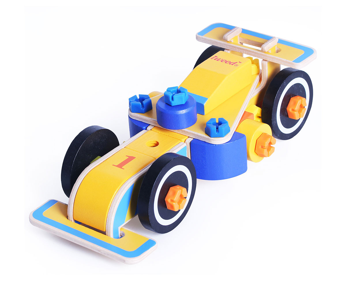 Детски кола за състезания от дърво