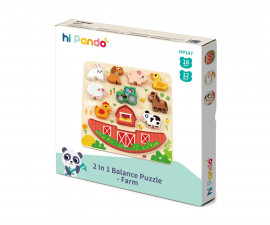 iWood HP147 - Hi Pando: 2 In 1 Balance Puzzle - Farm