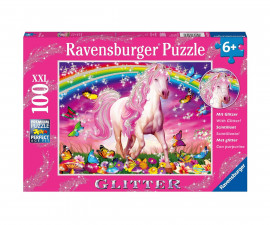 Ravensburger 13927,28 - Пъзел с брокат 100 XXL елемента - Приказен еднорог