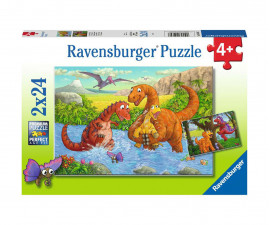 Ravensburger 05030 - Пъзел 2х24 елемента - Динозаври