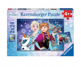Ravensburger 9074 - Пъзел 2х24 елемента - Замръзналото кралство сестри