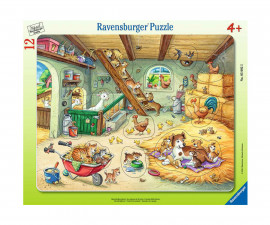 Ravensburger 05092 - Пъзел 12 елемента - Животни от фермата